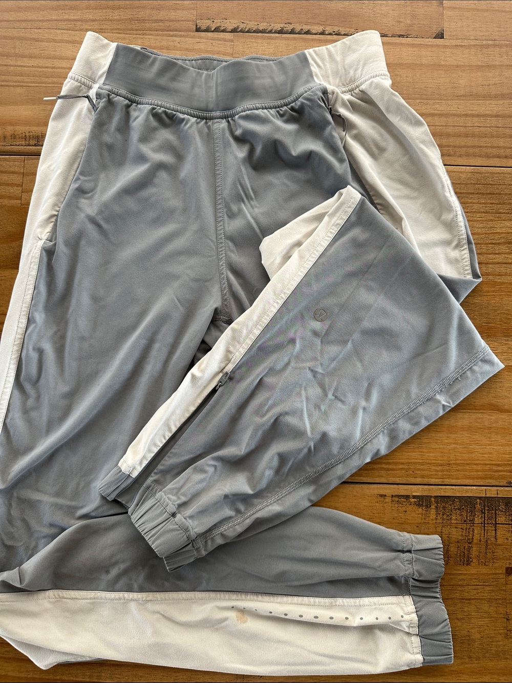 lululemon athletica Gray and Cream Track Joggers